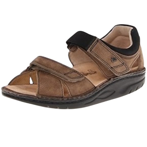 Finn Comfort Brown And Black Samara Sandals - Picture 2 of 15